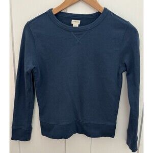 CrewCuts By JCrew  Boys 8/9 Navy Crewneck Pullover 100% Cotton Sweatshirt